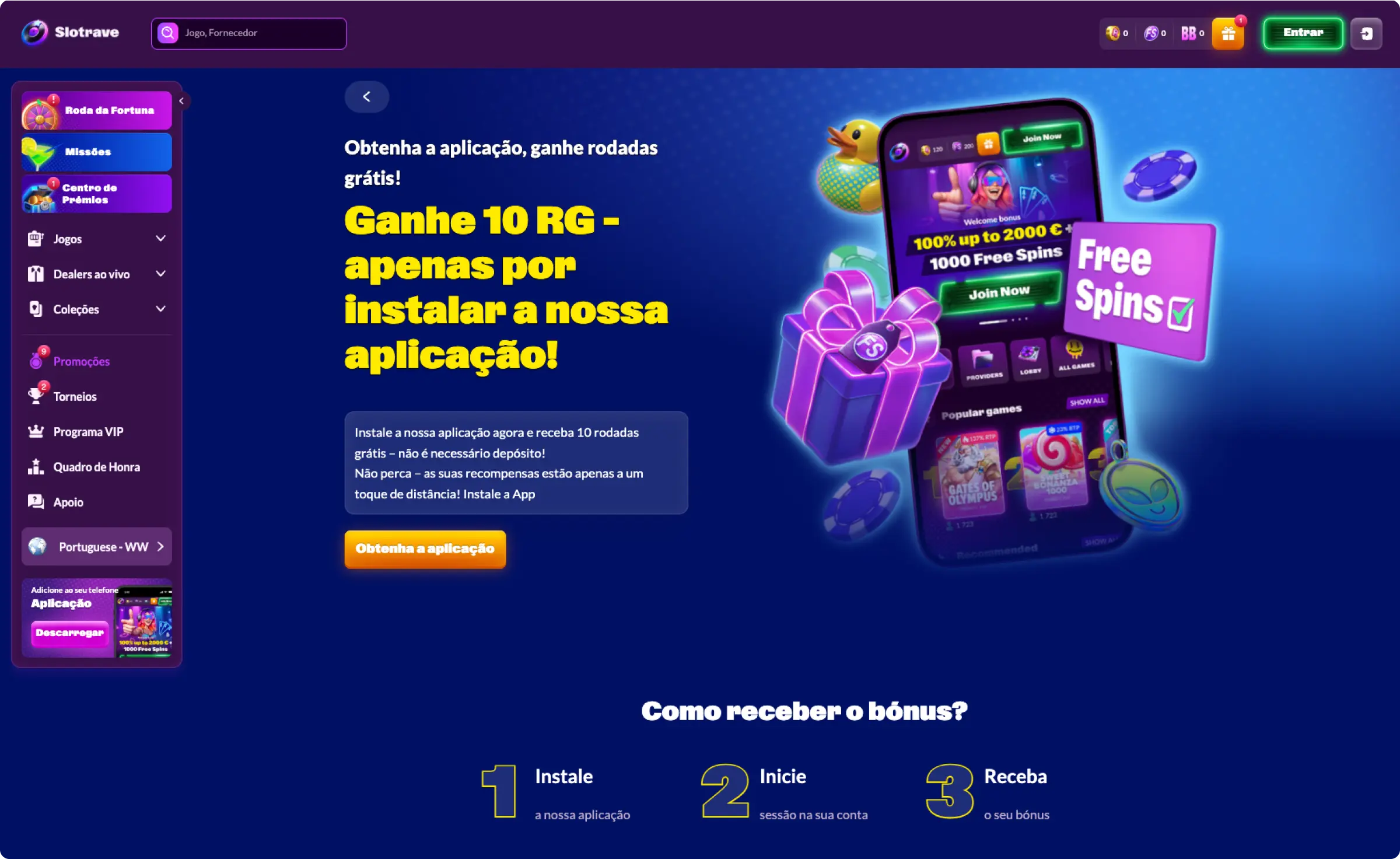 Slotrave Aplicação Móvel Slotrave Aplicação Móvel
